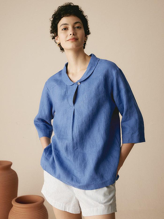 Blusa Jade de Lino Puro – Elegancia Atemporal