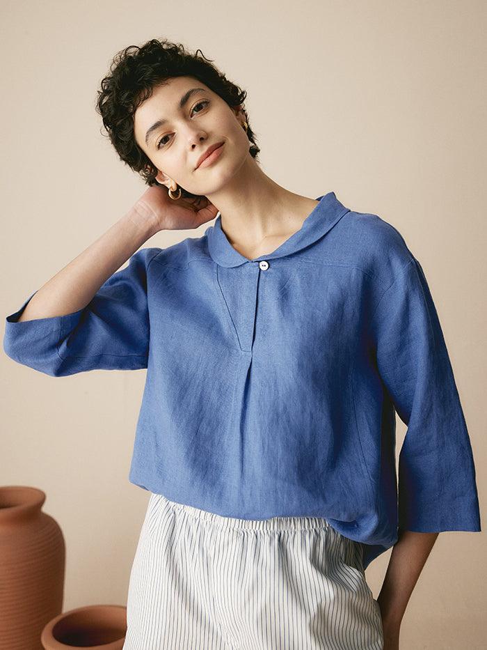 Blusa Jade de Lino Puro – Elegancia Atemporal