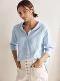 Blusa Jade de Lino Puro – Elegancia Atemporal