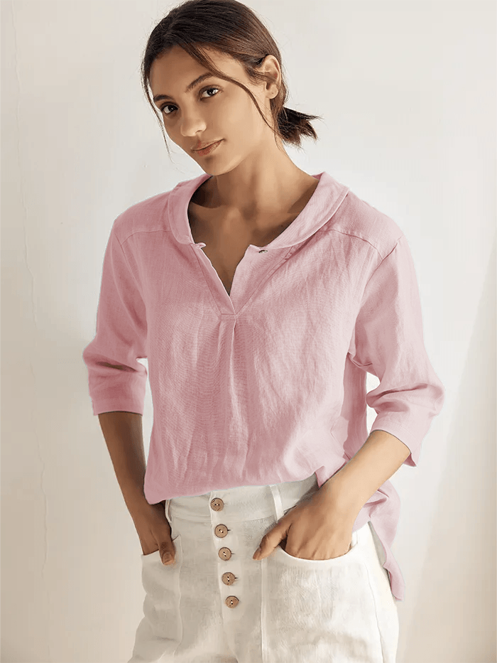 Blusa Jade de Lino Puro – Elegancia Atemporal