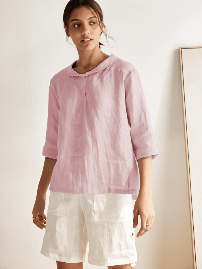 Blusa Jade de Lino Puro – Elegancia Atemporal