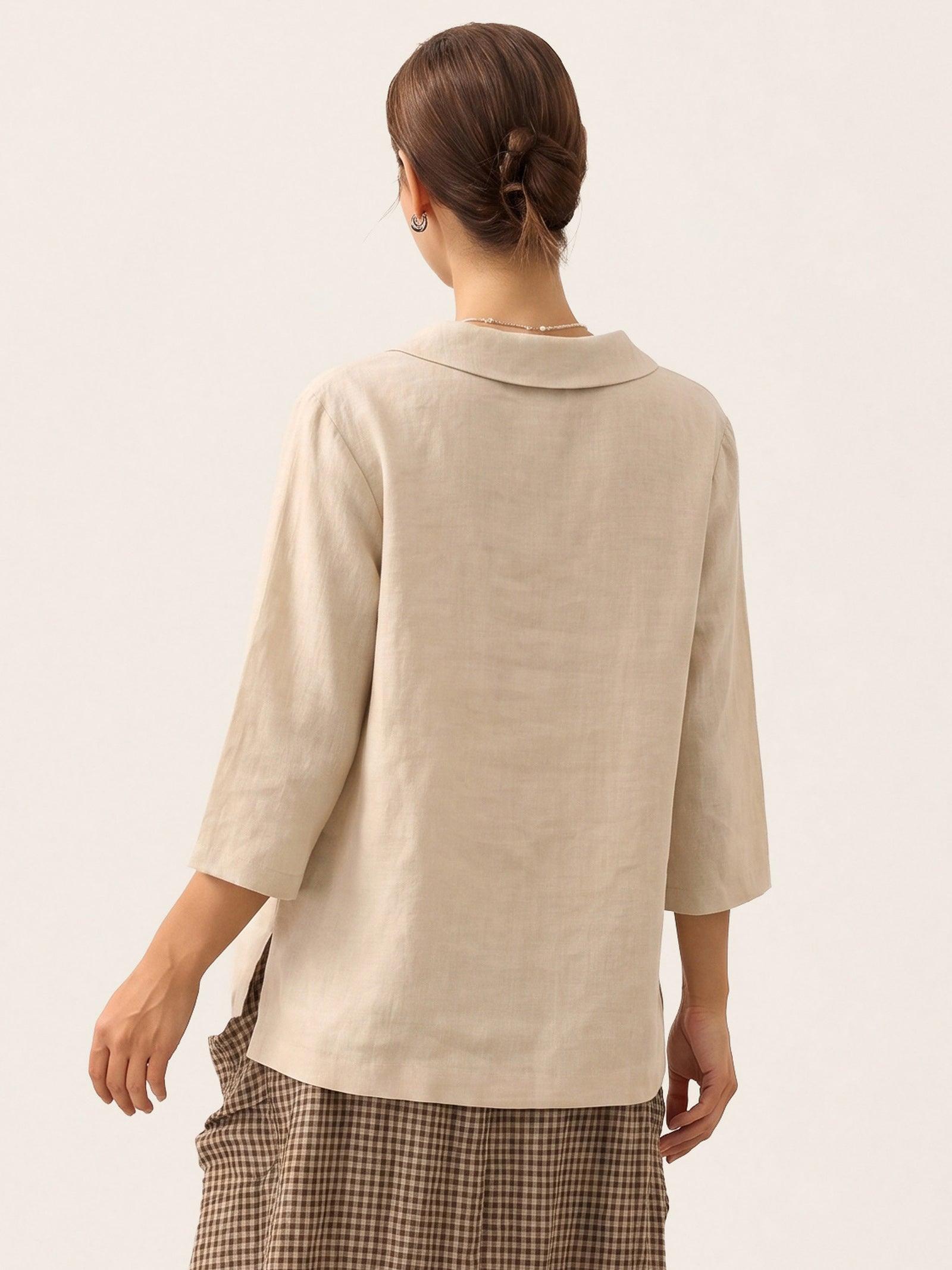 Blusa Jade de Lino Puro – Elegancia Atemporal