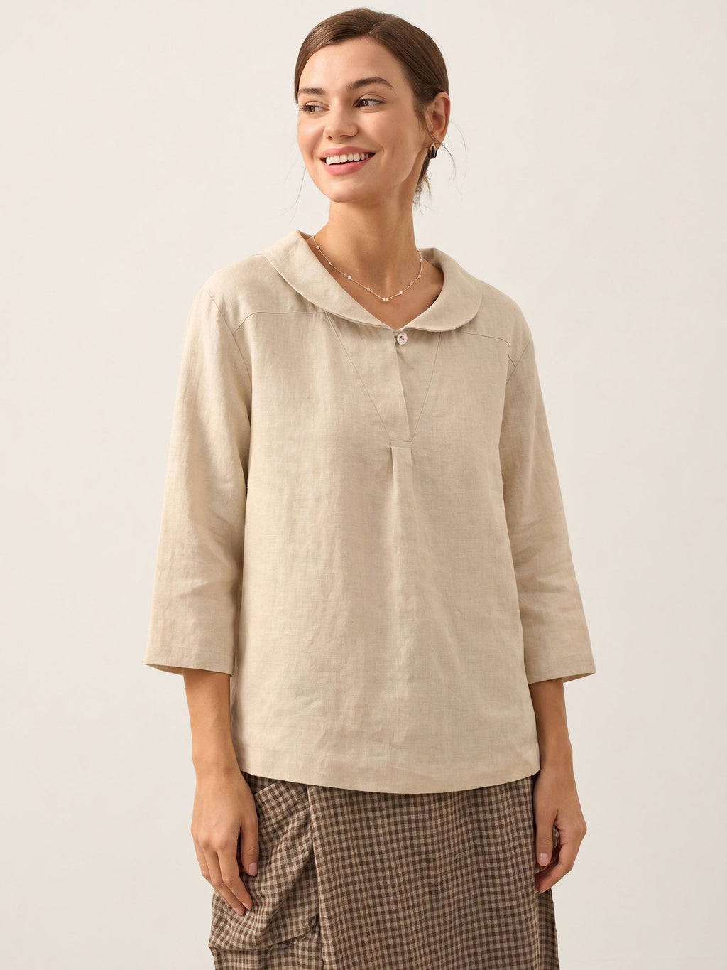 Blusa Jade de Lino Puro – Elegancia Atemporal
