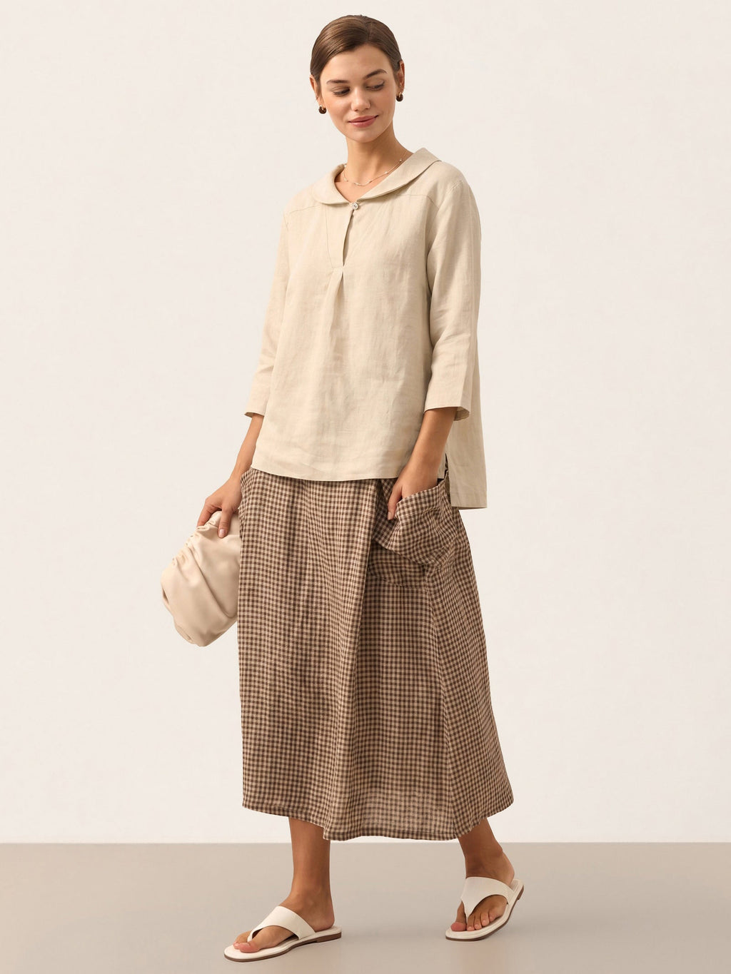 Blusa Jade de Lino Puro – Elegancia Atemporal