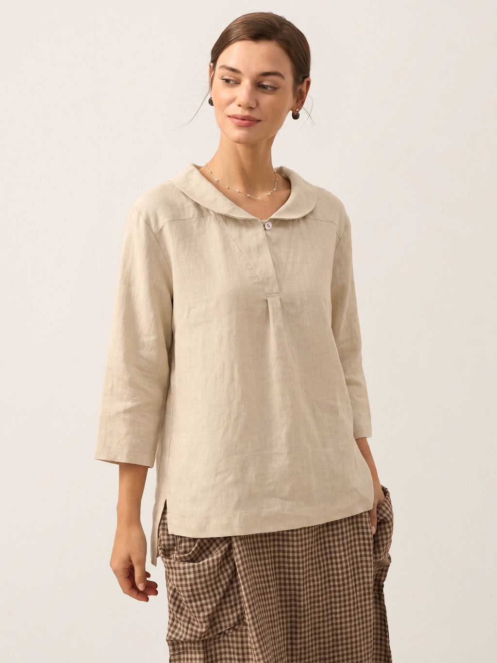 Blusa Jade de Lino Puro – Elegancia Atemporal