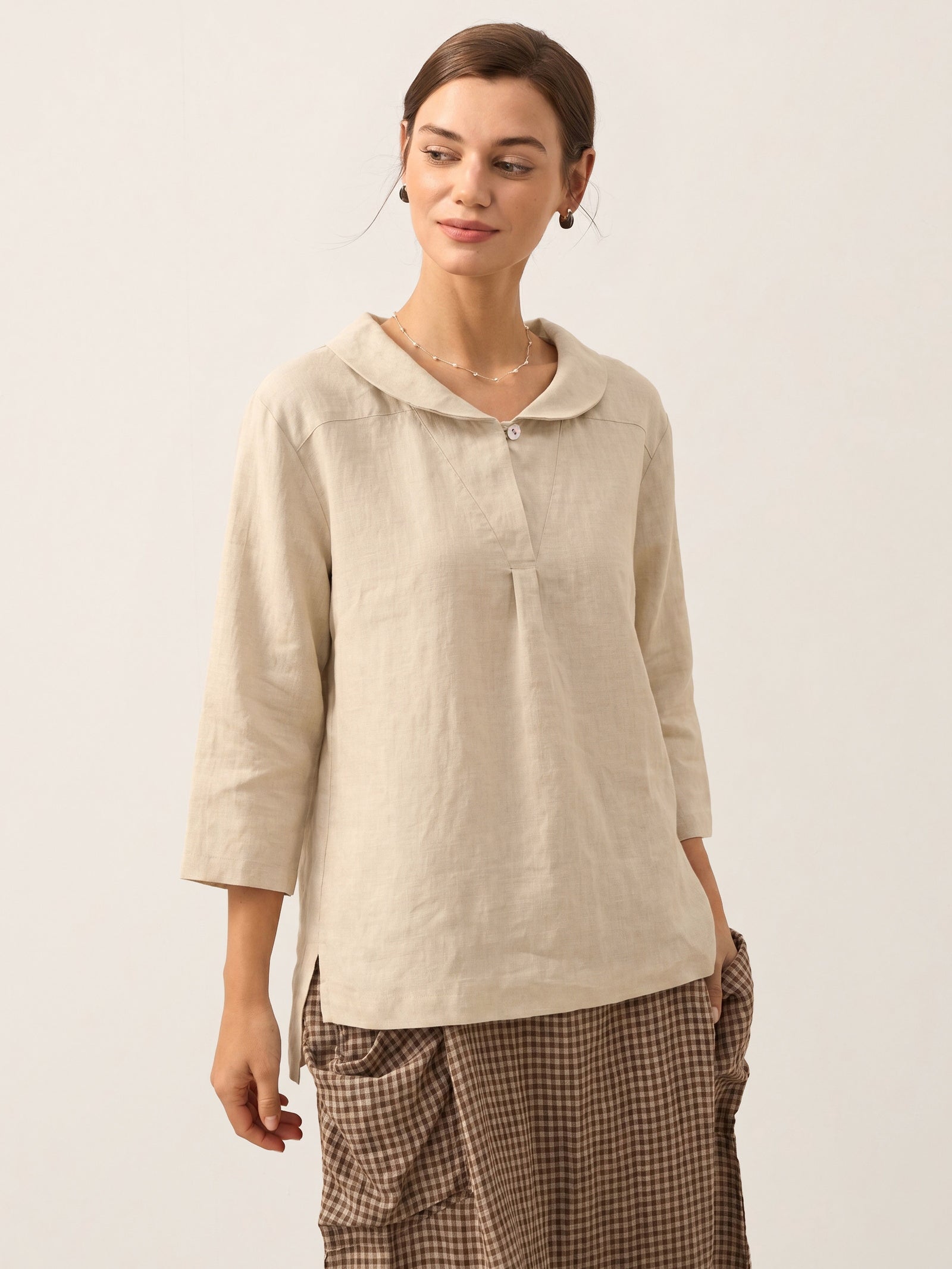 Blusa Jade de Lino Puro – Elegancia Atemporal