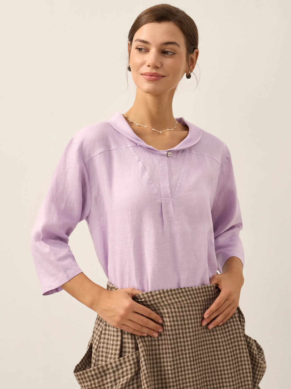 Blusa Jade de Lino Puro – Elegancia Atemporal