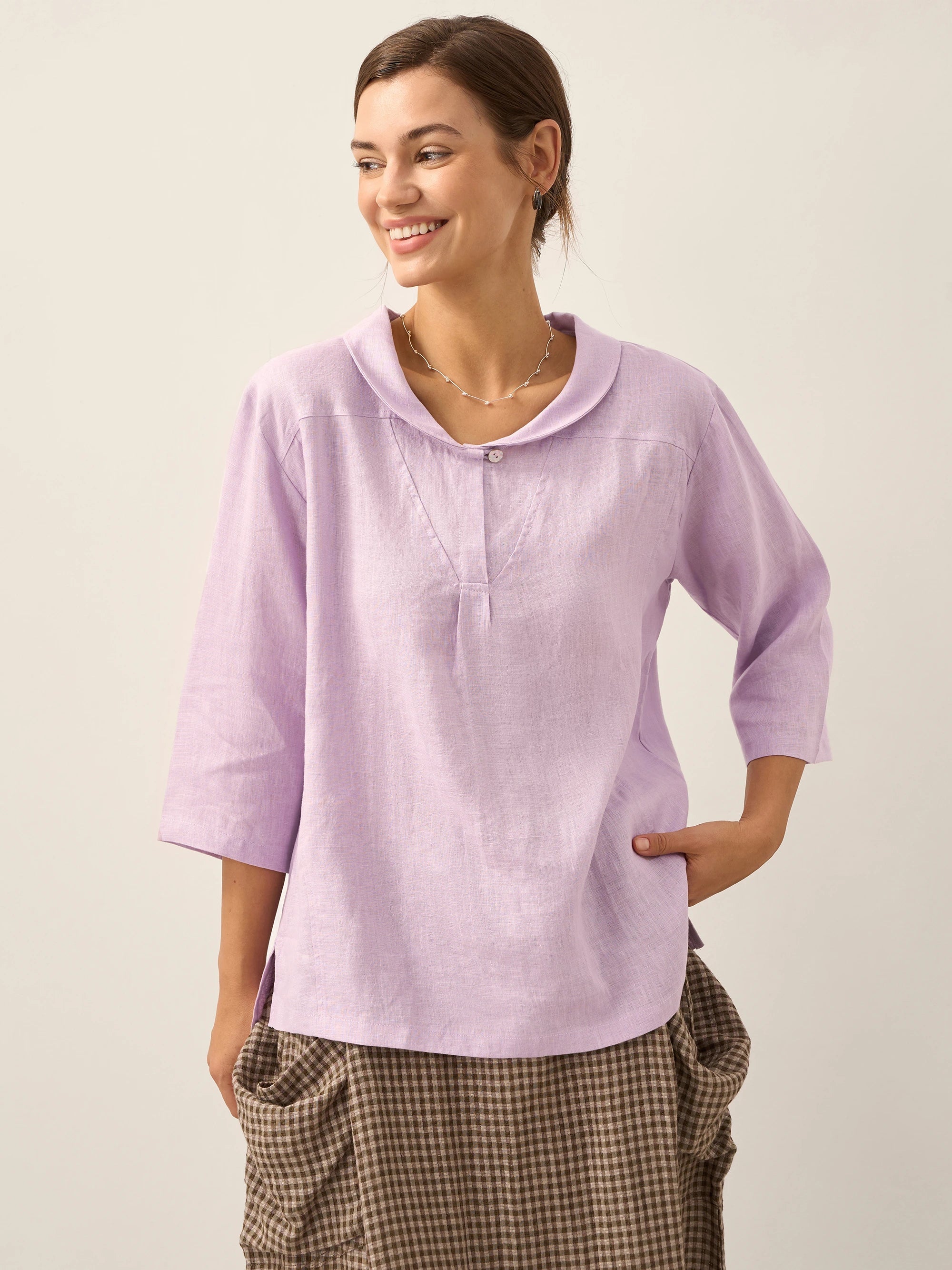 Blusa Jade de Lino Puro – Elegancia Atemporal