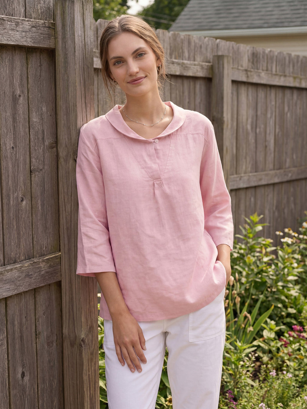 Blusa Jade de Lino Puro – Elegancia Atemporal